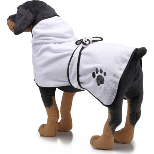 Dog Bath Towel Super Absorbent Capacity Cleaning Soft Pet Bathrobe Robe Warm Animal Bathrobe Clothes Grooming For Pet Dog