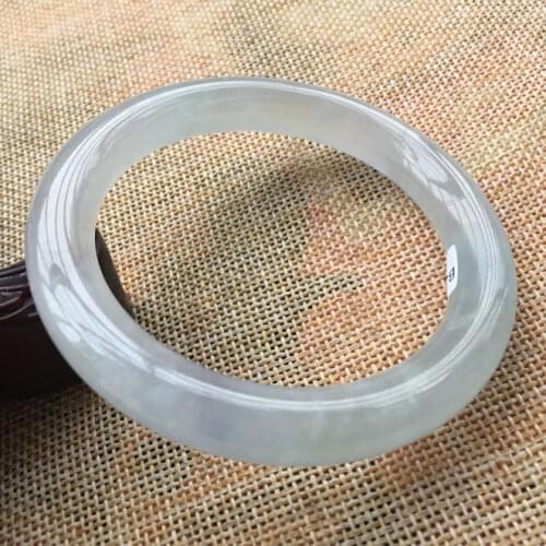 58~60mm Certified (Grade A) Natural ice Green Jadeite JADE Bracelet Bangle+ Certificate of authenticity