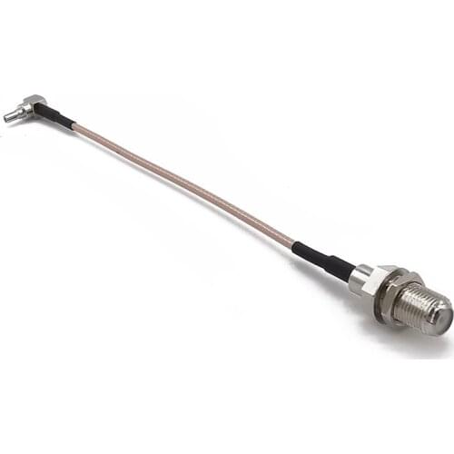 CRC9 Male Plug Right Angle to F Female Jack Connector RG316D Double Shield Silver Coaxial Cable CRC9- F Adapter for HUAWEI Modem