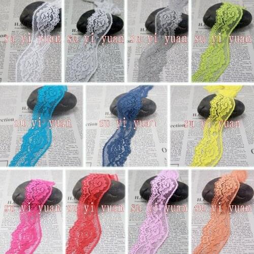 5 yard/lot Elastic Stretch wave Lace about 45mm width trim sewing headband accessories hair lace