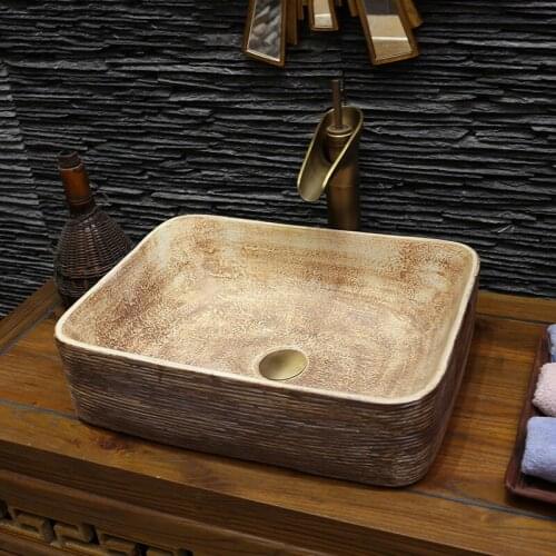 Europe Vintage Style Ceramic Washing Basin Counter top Bathroom Sink hand wash sink bathroom sinks hand painted wash basins