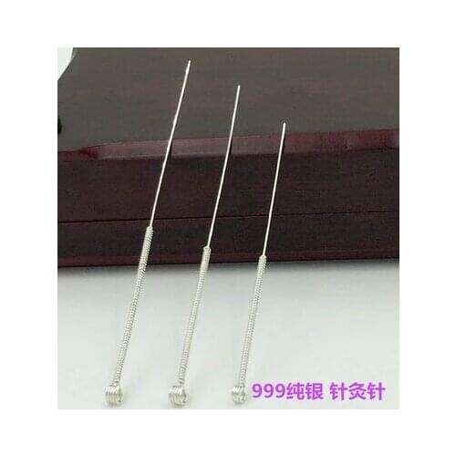 Sterling Silver Needle Acupuncture Traditional Chinese Health Moxibustion Knife Meridian Cone Medical Beauty Care Tool