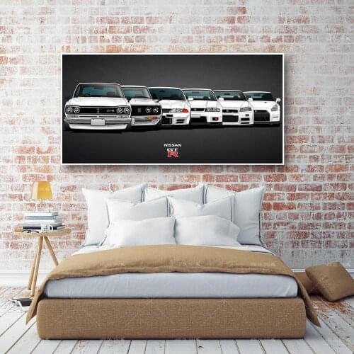 Canvas Painting HD Prints Modular Artwork Modern Nissan Skyline Gtr Car Pictures Bedside Home Decorative Wall Art Posters Mural