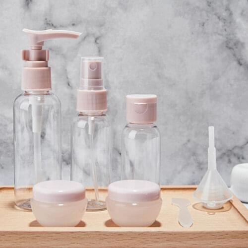 Refillable Travel Bottles Set Package Cosmetics Bottles Plastic Pressing Spray Bottle Makeup Tools for Travel Cream Box Makeup