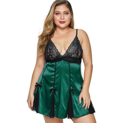 Fashion Sexy Pajamas Plus Size Lady Lace Suspender Skirt Sexy Pajamas Sexy Lingerie