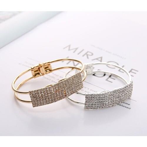 Fashion simple personality open diamond bracelet female student girlfriends lover gift ins Sen bracelet female