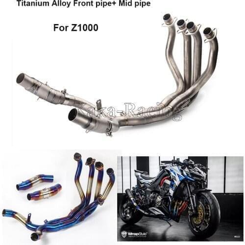 Motorcycle Modified Exhaust Muffler Pipe Front Pipe Tube Full Complete System Middle Mid pipe For Kawasaki Z1000 2010-2016 year