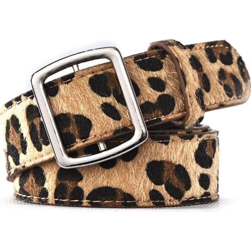 2020 New Fashionable Leopard-print Belt Womens Pin Buckle Decorative Jeans Waist Students' Fashionable Personalized Belt Korean