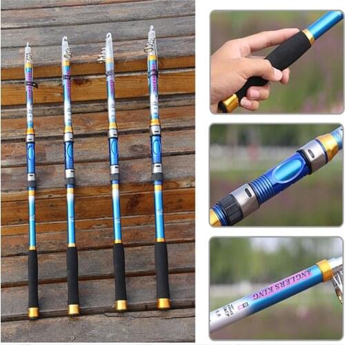 FishingLife Portable Telescopic Fishing Rod Spinning Fish Hand Fishing Tackle Sea Rod High Carbon Fish Pole2.1/2.4/2.7/3.0/3.6m