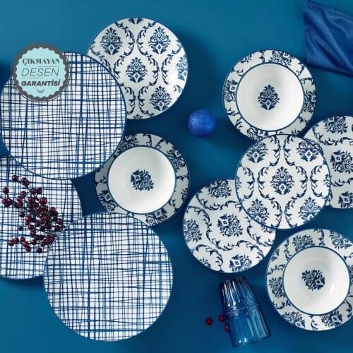 Luxury 2021 Maren 24 Pieces 6 Person Dinnerware Set Premium Serving Plate Stamping Service Dishes Wine Table Quttin