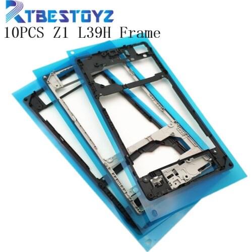 RTBESTOYZ 10PCS Original New Replacement Housing For Sony Xperia Z1 L39H C6902 C6903 Plastic Back Middle Frame Back Cover Frame