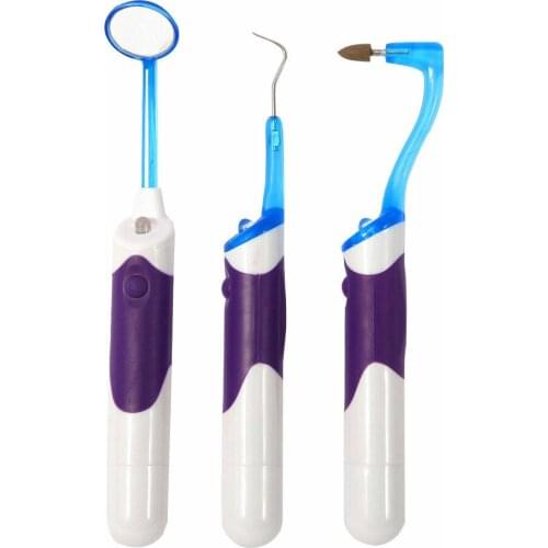 Dental tools Dental Oral cleaning tooth Kit LED light Mirror Plague Remover Stain Eraser