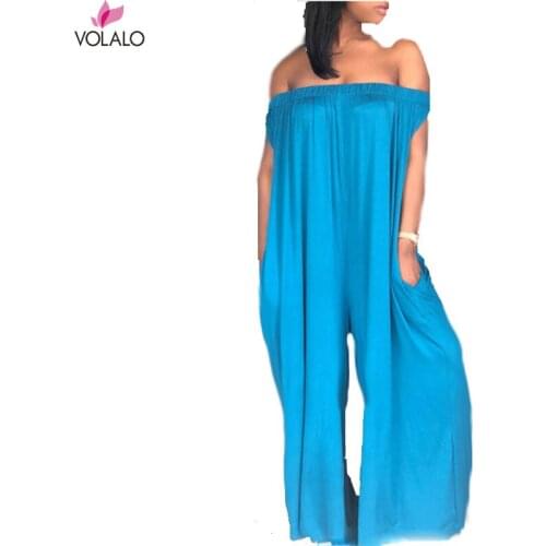 Женские однотонные комбинезоны VOLALO China At AliExpress