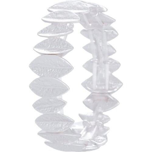 Fashion New 2020 hit Silver Color Leaves Womens Bracelet Adjustable Elastic rope Bracelet wedding Jewelry