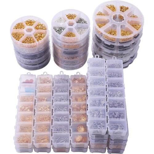 1Box Jump Ring Lobster Clasp Alloy Accessories Findings Tool Set For Earring Hook DIY Necklace Bracelet Jewelry Making Supplies