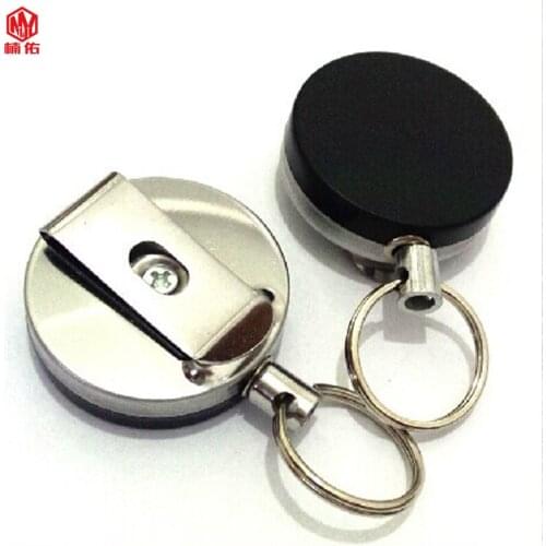1PCS Elastic Wire Rope Outdoor Camping Hiking Retractable Alarm Key Anti-Lost EDC Keychain