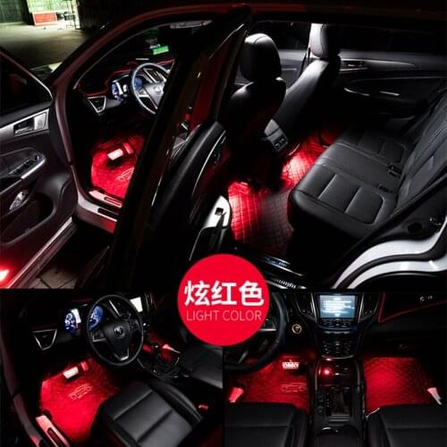 2pcs car LED foot lamp floor lamp decorative lamp for Skoda Citroen Peugeot 206 207 208 301 307 308 407 2008 3008 4008