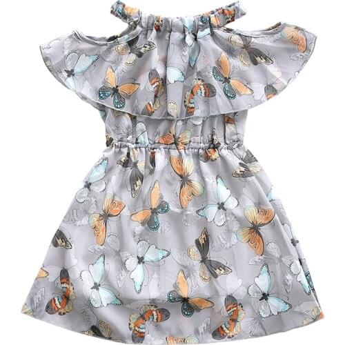 2018 Summer Girl Dresses Children Clothing Butterfly Dress for Girls Clothes Party Princess Dress Baby Kids Vestidos