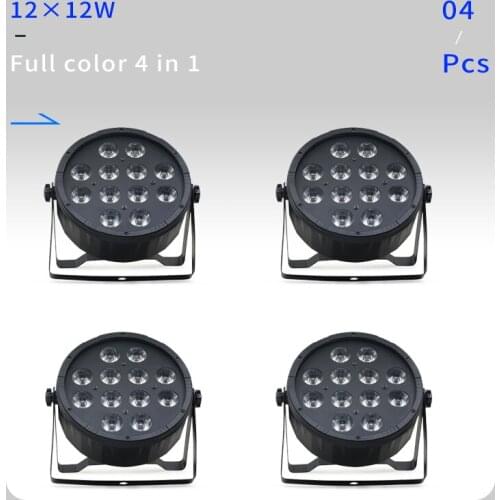 4pcs/lots 12x12W led Par lights RGBW 4in1 12*12w ABS material flat par led dmx512 disco lights professional stage dj equipment