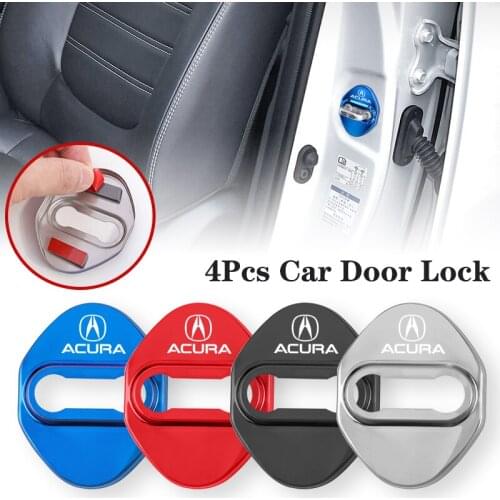 4Pcs Car Styling Door Lock Cover Emblem Badge For Acura RDX MDX ILX TLX CDX TLX-L NSX Integra ZDX RLX TSX RSX B17A1 B18C1 RL TL