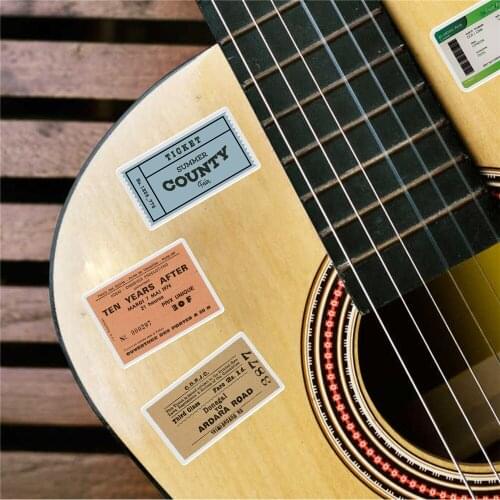 50pcs/set Wholesale Retro Airplane Ticket Stickers Waterproof Sticker For Skateboard Laptop Luggage Bicycle Decal Kids Gifts