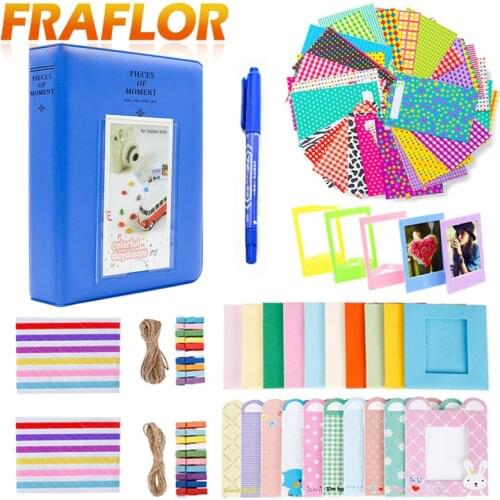 Fujifilm Instax Mini 8/8+/9/7s Camera Accessories Mini Film Photo Album Wall Hang Picture Paper Frames Stickers Mark Pen Bundles