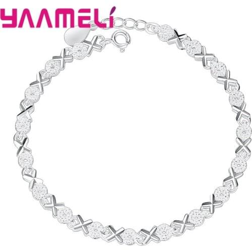 925 Sterling Silver Bracelet OX Car Flower Chain Bracelets Shiny Fine Jewelry For Women Party Gift