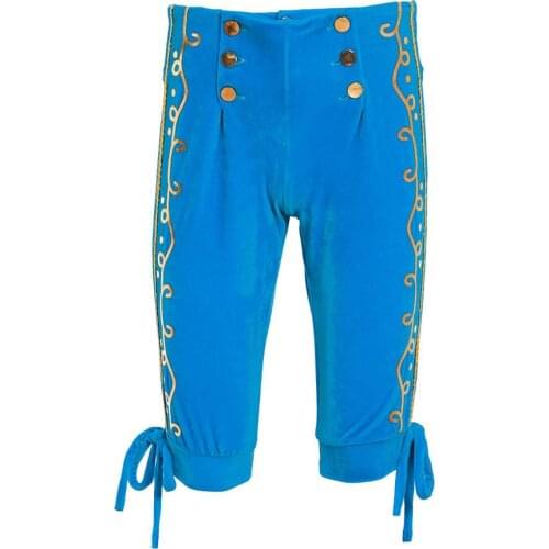 Cosplaydiy Historical Retro Victorian Mens High Waist Regency Fall Front Trousers Medieval Mens Blue Pants Custom Made L320