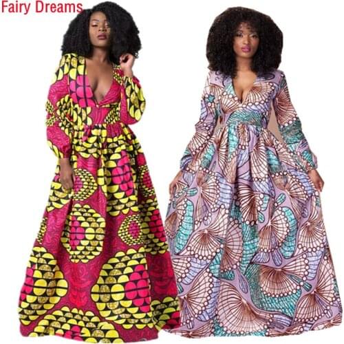 Long Dress For Women Traditional African Clothing Dashiki Ankara Maxi Dresses Elegant Print African Clothes Fairy Dreams