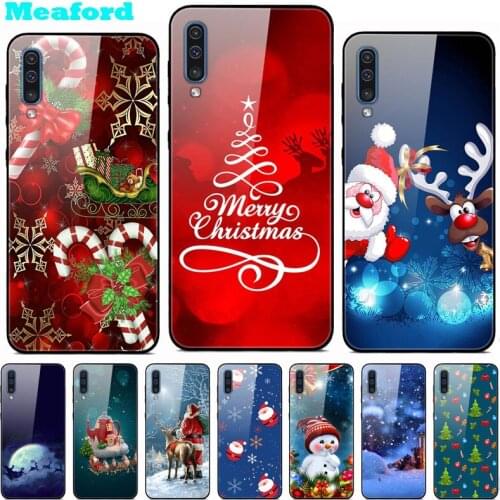 For Samsung A50S A30S A01 Core Case Cover Tempered Glass Christmas Phone Cases For Samsung Galaxy Note 20 Ultra A20S A50 Case