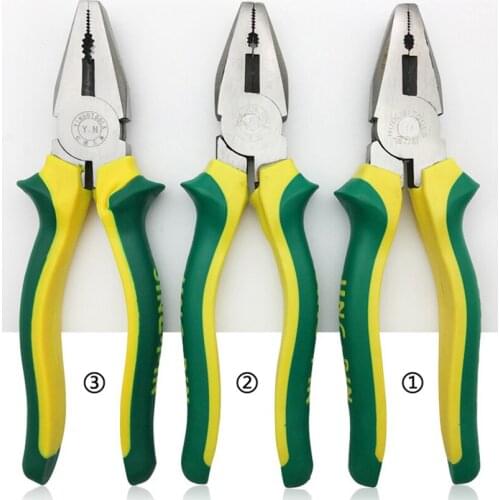 8"/200MM Electrician Plier Wire Cable Cutter Scissors Flat Nose Multi-function Tiger Plier Letter Handle Alloy Steel Manual Tool