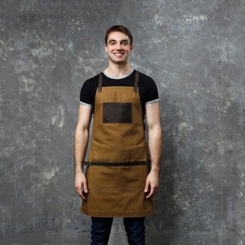 Apron Thick Canvas Outdoor Barbecue Gardening Barista Restaurant Waiter Barber Fashion Work Clothes