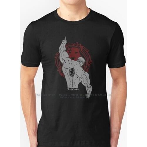 God Escanor T Shirt 100% Pure Cotton Divine Axe Rhitta Lions Sin Of Pride Seven Deadly Sins Nanatsu No Taizai Boar Hat Stigna