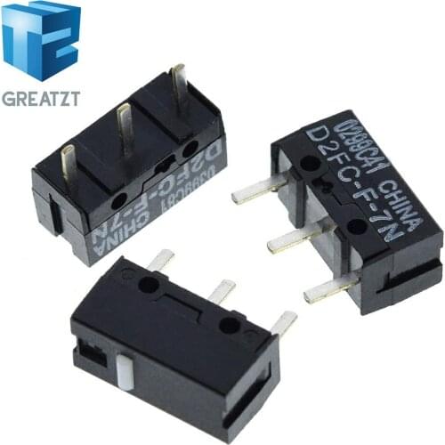 GREATZT 10PCS/LOT New Authentic OMRON Mouse Micro Switch D2FC-F-7N Mouse Button Fretting D2FC-E-7N D2FC