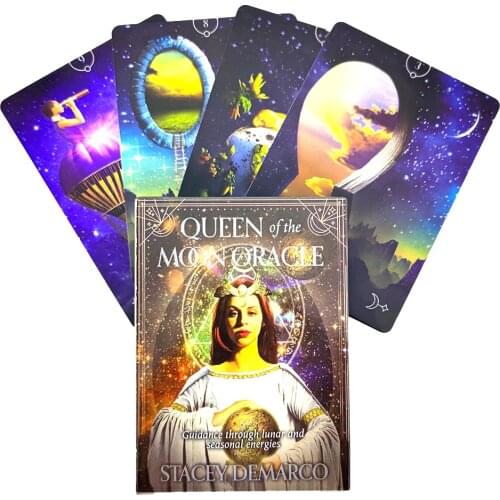 Queen Of The Moon Oracle Cards Tarot Cards Mystical Guidance Divination Fate Partys Board Game Supports Wholesale 44 Sheets/Box
