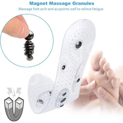 Magnetic Therapy Silicone Insoles Transparent Weight Loss Slimming Insole Massage Foot Care Shoe Pad Wholesale Dropshipping Sole