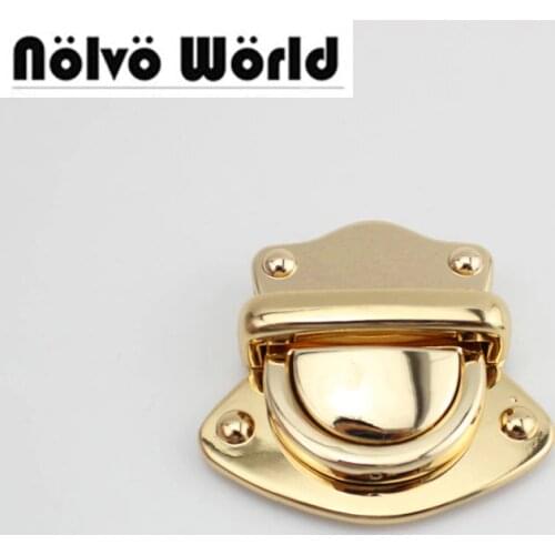 10pcs Gold Silver Tone Middle size 55*50mm metal functional lock for handbags factory DIY lock