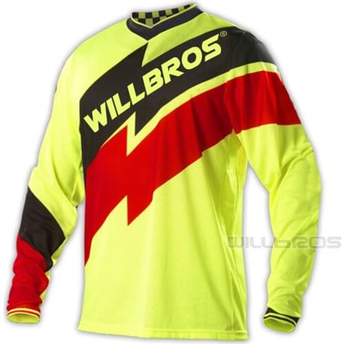 Willbros GP Air Jersey Verse Summer T-shirt Motocross Motorbike Mountain Bicycle Offroad Long Sleeve Mens