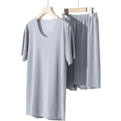 NANWUYUNYI Mens Silk Pajamas