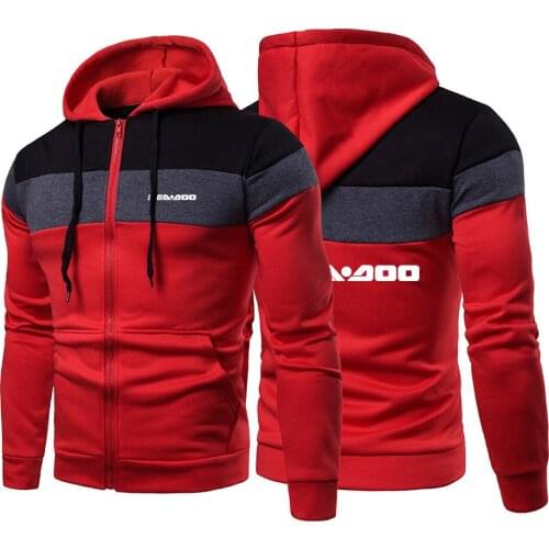 New 2021 Sea Doo Seadoo Moto Logo Spring Autumn Men Wild Warm Fashion Harajuku Zipper Hooded Sweatshirts Style Male Top Coats