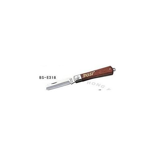 200mm Straight Edge Electricians Knife with Imitation Mahogany Handle