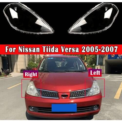 Car Headlamp Lens Auto Head Lamp Light Case For Nissan Tiida Versa 2005 2006 2007 Front Headlight Cover Lampshade Glass Shell
