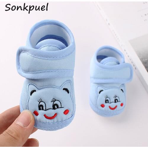 Newborn Baby Girl Boy Shoes Soft Sole Cartoon Anti-slip Shoes Comfortable Cotton Toddler Baby Shoes Baby First Walk zapatos