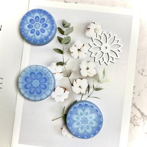 Wholesale acrylic pull-through soap shapers Creative Soap Mold Handmade Soap Round Decorations Set For Soap Making DIY Handcraft