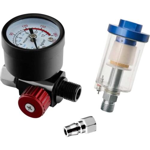 1/4 "Thread Air Regulator Gauge For Spray Paint Gun Air Oil Water Separator Filter Kit Airbrush Regulator Filter Paint Accessory
