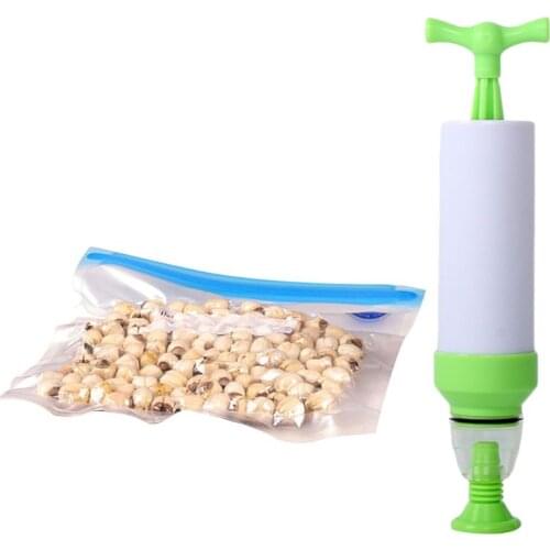 Manual T Shape Vacuum Bag Suction Air Pump Food Seal Storage Pouch Compression Pump Home Tool
