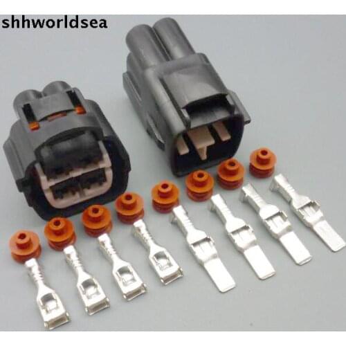 Shhworldsea 5/30/100sets 4 pin male female electrical wire connectors automobile housing plugs 7283-7041-40 7282-7041-40