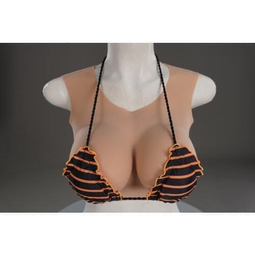 2G Upgrade Round Collar Neck Fake Artificial Boob Realistic Silicone Breast Forms Crossdresser Shemale Transgender Drag Queen