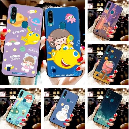 Silicone TPU Phone Case For ZTE Blade A7 2020 With FingerPrint Durable Beautiful Anti-dust For Woman