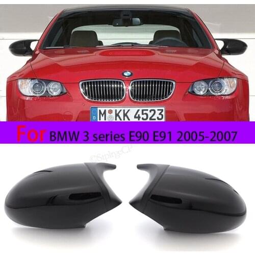 M3 Style Mirror Cover E90 E91 Car Side Mirror Cover Cap For BMW 3 series E90 E91 2005-2007 ABS rearview mirror cover replacement